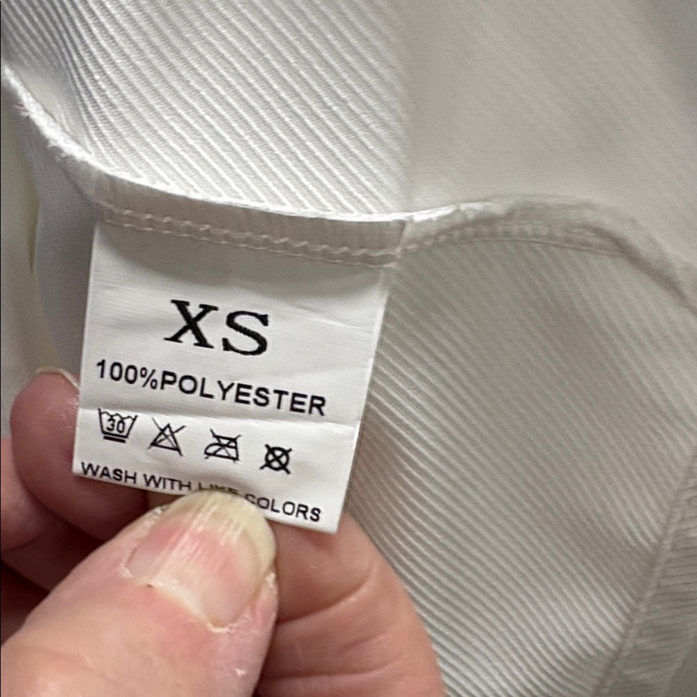 Classic White Button-Up Women's Top - Picture 3 of 3